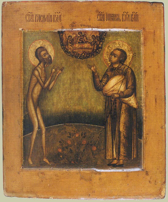 Василий Блаженный и Иоанн Большой Колпак. XVII век